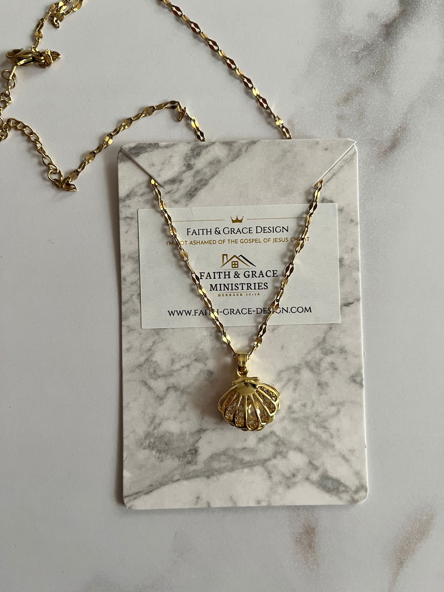 Muschel Perlen Kette