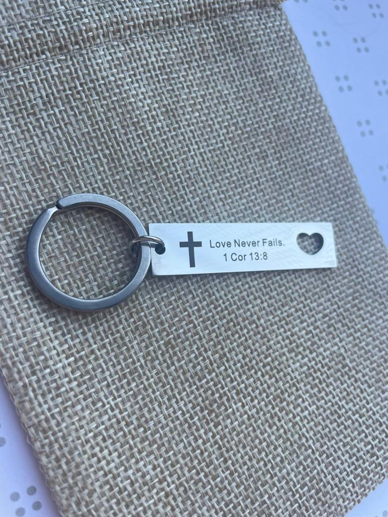 "Lover never Fails" Schlüsselanhänger