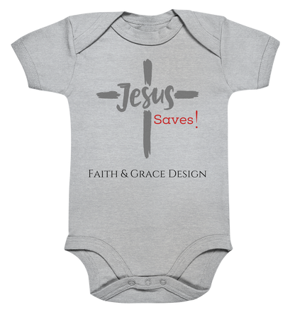 Jesus saves - Organic Baby Bodysuite