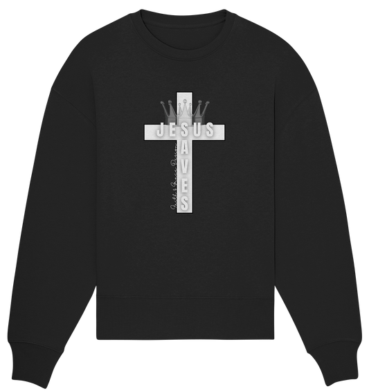 Jesus saves  - Organic Oversize Sweatshirt