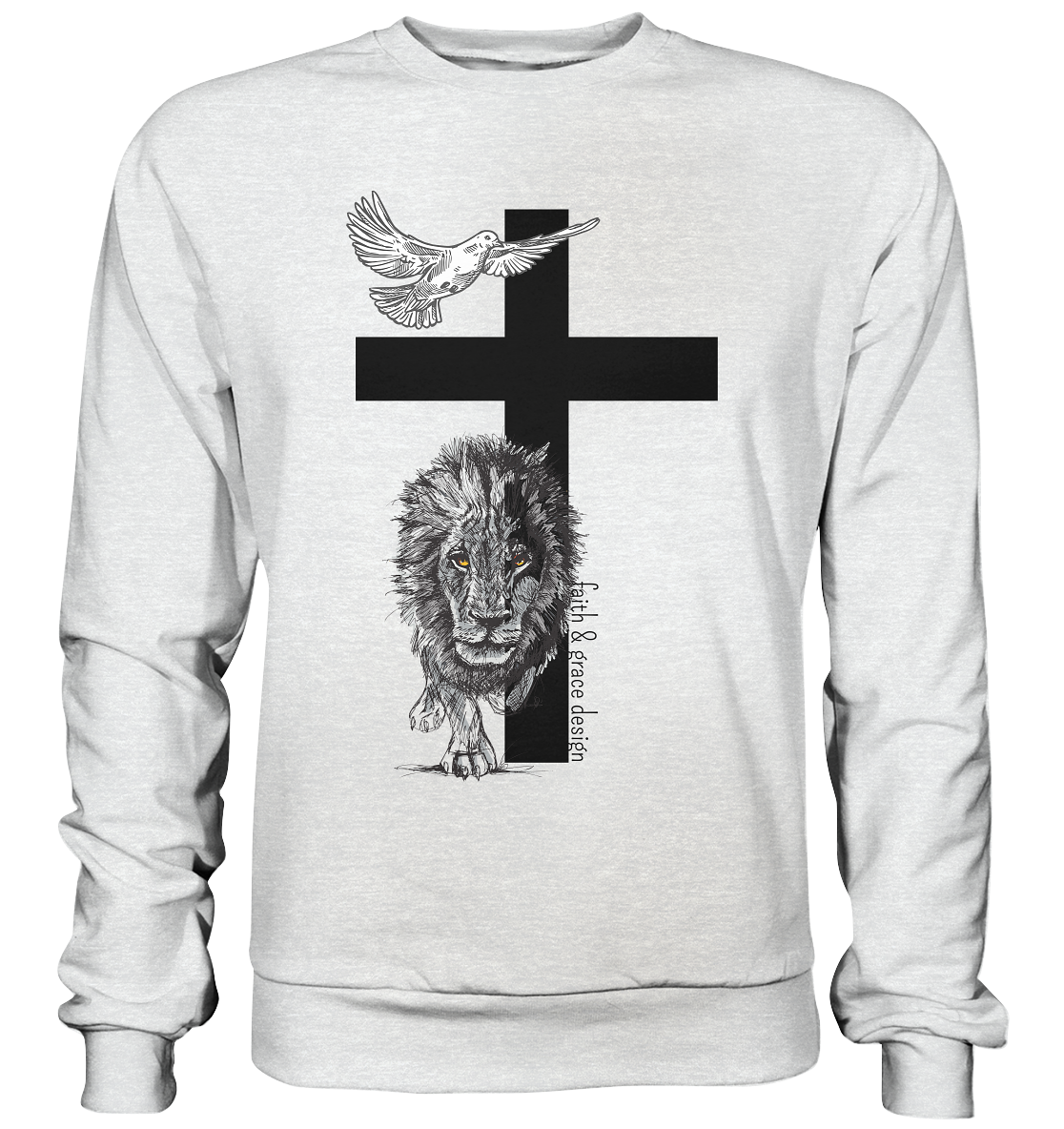 Löwe Taube Kreuz - Premium Sweatshirt